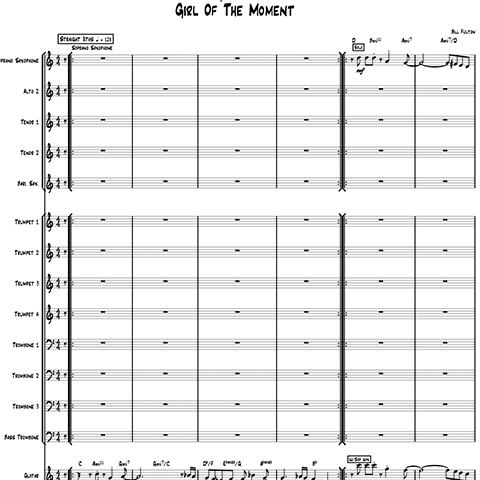 Girl of The Moment big band arrangement by Bill Fulton pdf