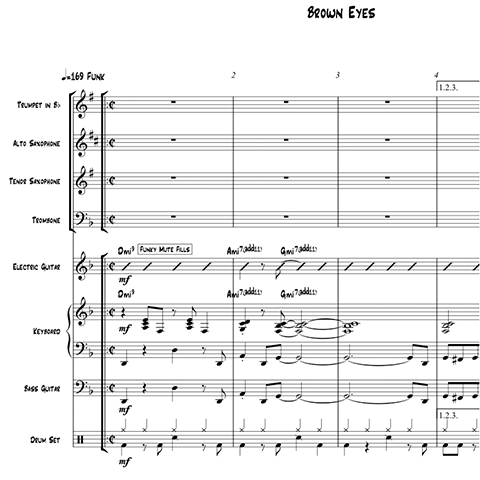 Brown Eyes for little big band by Bill Fulton pdf