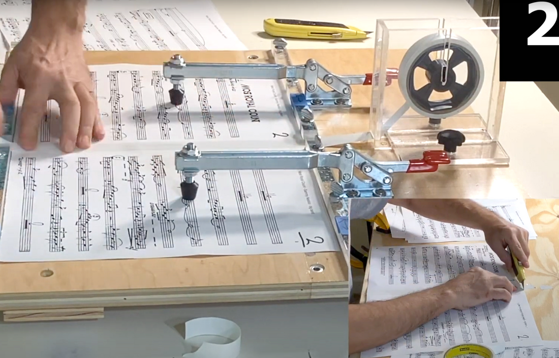 How to tape sheet music and parts for auditions, bands and orchestras