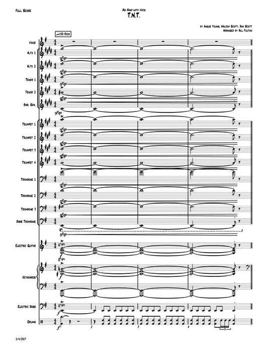 TNT by AC/DC big band with vocal arrangement by Bill Fulton pdf