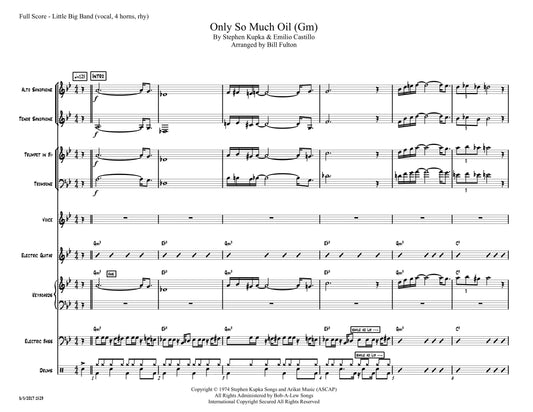 Only So Much Oil in the Ground little big band arrangement with vocal (Gm)