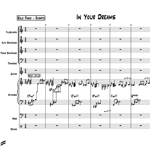 In Your Dreams little big band arrangement by Bill Fulton pdf