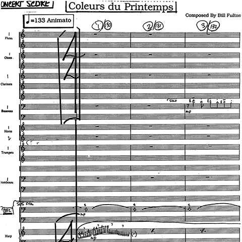 Colors of Spring (The) orchestral composition by Bill Fulton pdf