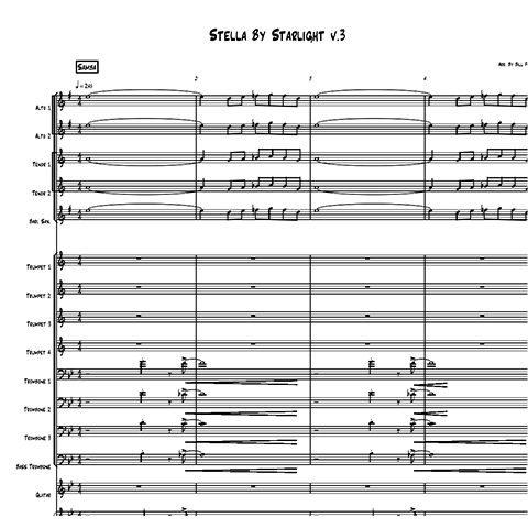 Stella By Starlight big band arrangement by Bill Fulton pdf