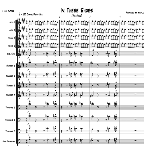 In These Shoes big band arrangement by Bill Fulton pdf