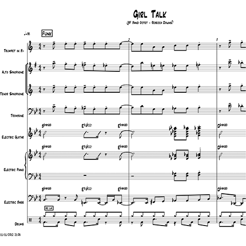 Girl Talk little big band with vocal arrangement by Bill Fulton pdf