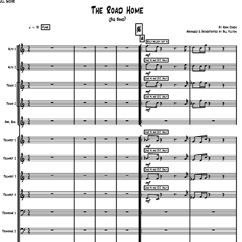 Road Home (The) big band arrangement by Bill Fulton pdf