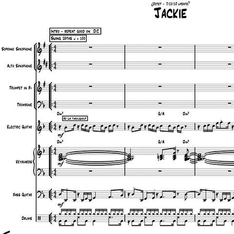 Jackie little big band arrangement by Bill Fulton pdf