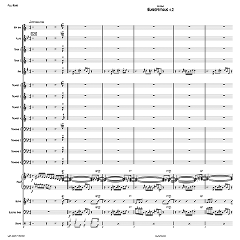 Surreptitious big band arrangement by Bill Fulton pdf