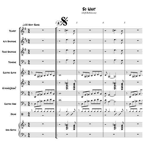 So What little big band arrangement by Bill Fulton pdf