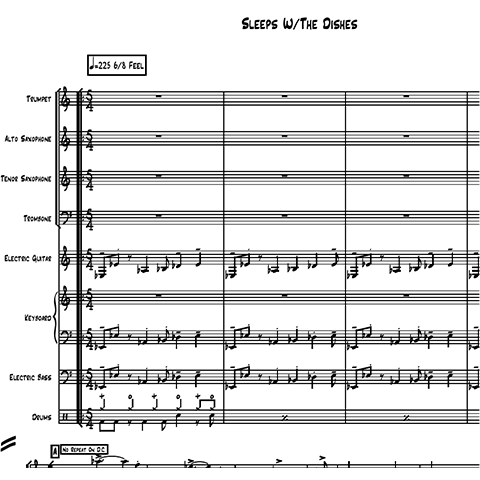 Sleeps with the Dishes little big band arrangement by Bill Fulton pdf