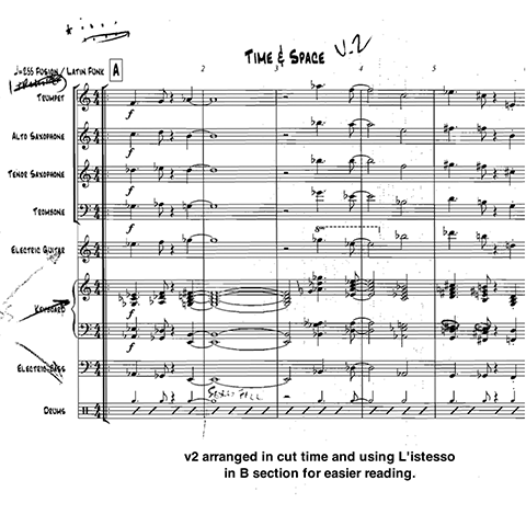 Time and Space little big band arrangement by Bill Fulton pdf