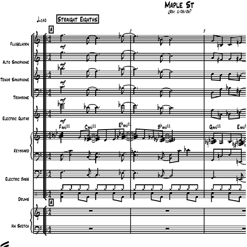 Maple Street little big band arrangement by Bill Fulton pdf