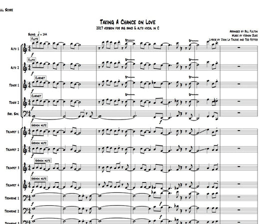 taking a chance on love vocal big band