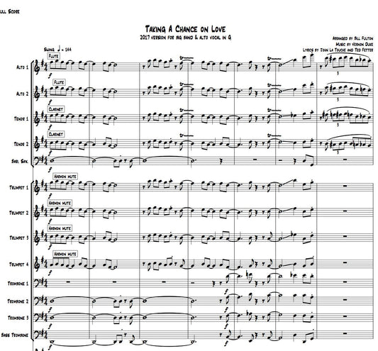 taking a chance on love vocal big band
