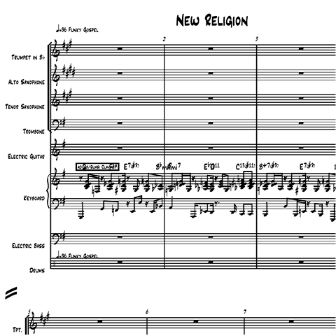 New Religion little big band arrangement by Bill Fulton pdf