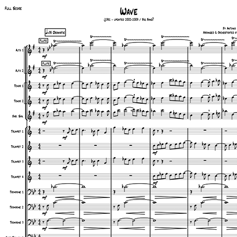 Wave big band arrangement by Bill Fulton pdf
