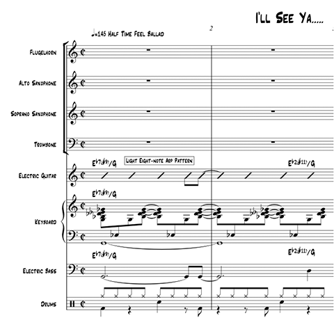 I'll See Ya little big band arrangement by Bill Fulton pdf