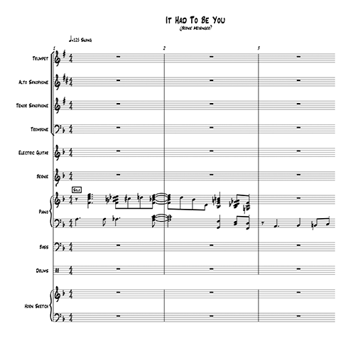 It Had To Be You little big band with vocal arrangement by Bill Fulton pdf