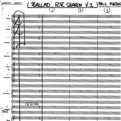 Ballad For Sharon v.2 for orchestra by Bill Fulton pdf