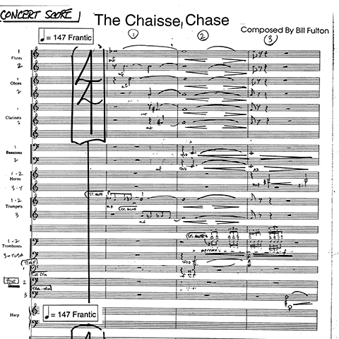 Chaise Chase (The) orchestral composition by Bill Fulton pdf