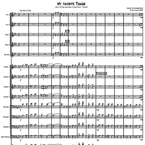 My Favorite Things big band arrangement by Bill Fulton pdf
