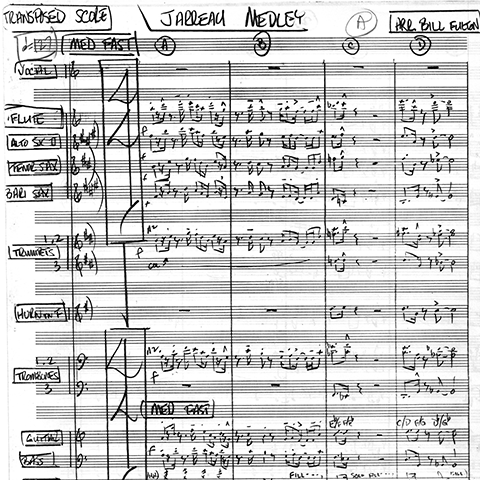 Al Jarreau medley v.1 big band vocal arrangement Bill Fulton pdf