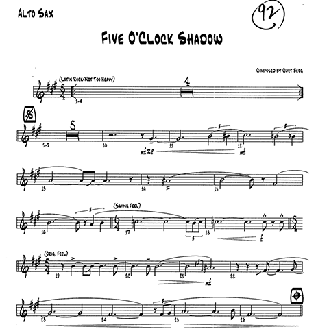 Five O'Clock Shadow little big band by Curt Berg pdf