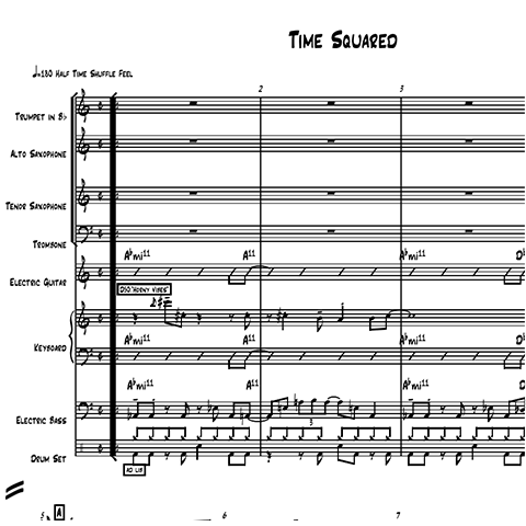 Time Squared little big band arrangement by Bill Fulton pdf